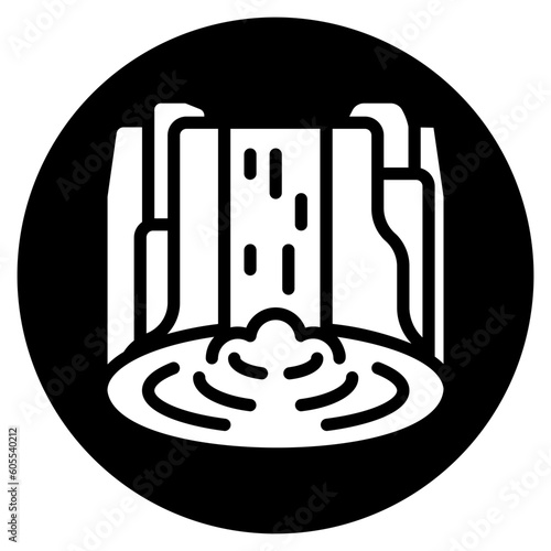 waterfall glyph icon