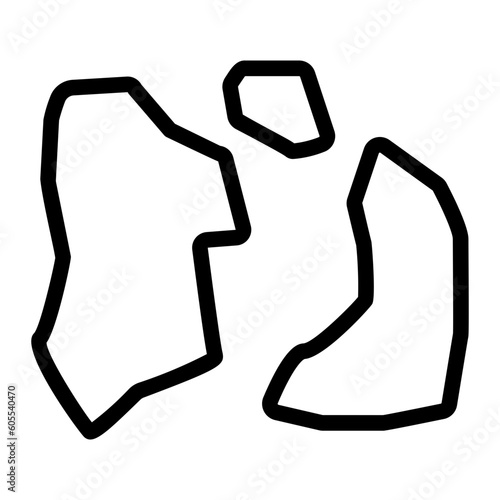 continents line icon