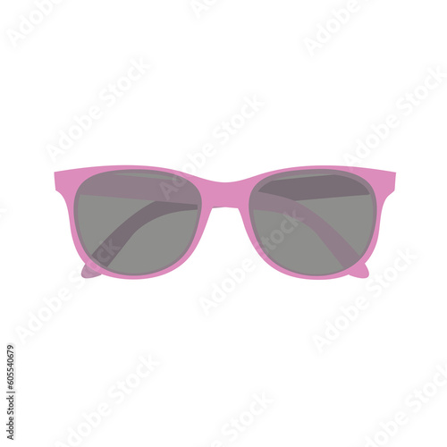 pink fashionable protective sunglasses isolated, beachwear concept