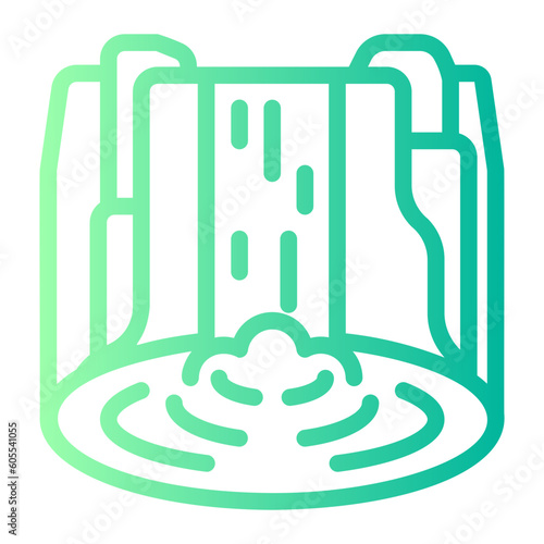 waterfall gradient icon
