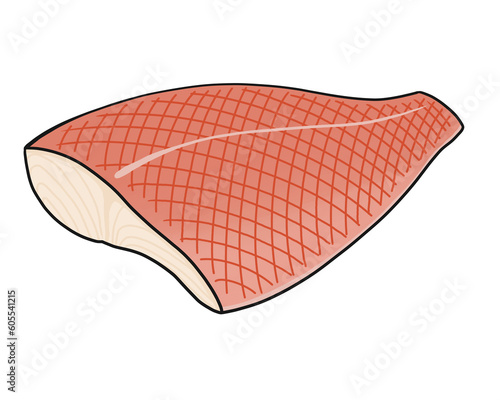 赤魚のフィーレ、白身魚のイラスト