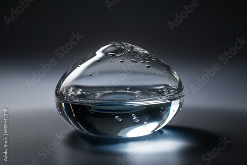 Transparent water droplet with no background. Generative AI