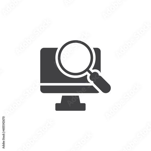 Online monitoring vector icon