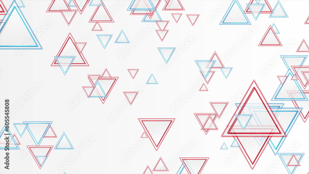 Red blue minimal triangles abstract technology background Red blue minimal triangles abstract technology background