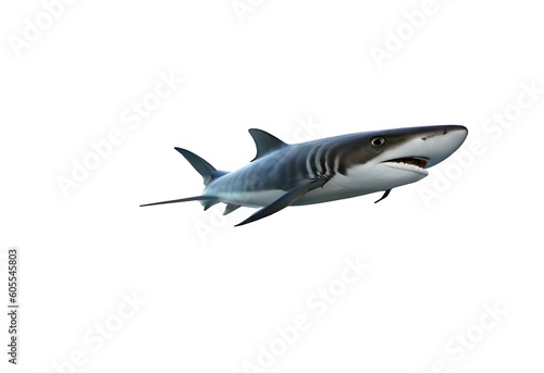 A shark isolated on transparent background - Generative AI © DwiAugustR