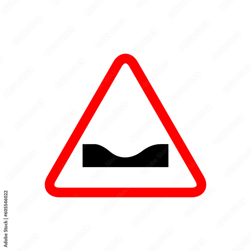  bumps sign. Traffic sign vector illustration on white background..eps
