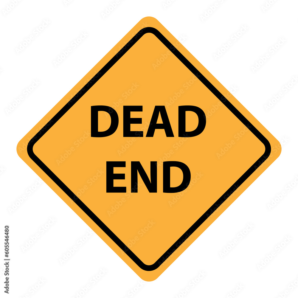 Dead End Sign vector illustration on white background..eps Dead End Sign vector illustration on white background..eps