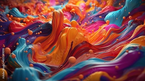 Colorful explosion ideal for backgrounds, generative ai