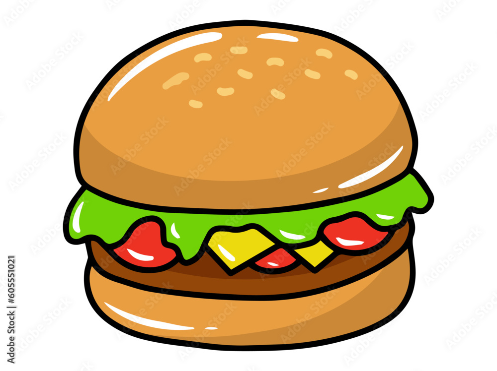 Hamburger fast food clipart Illustration Hamburger fast food clipart Illustration