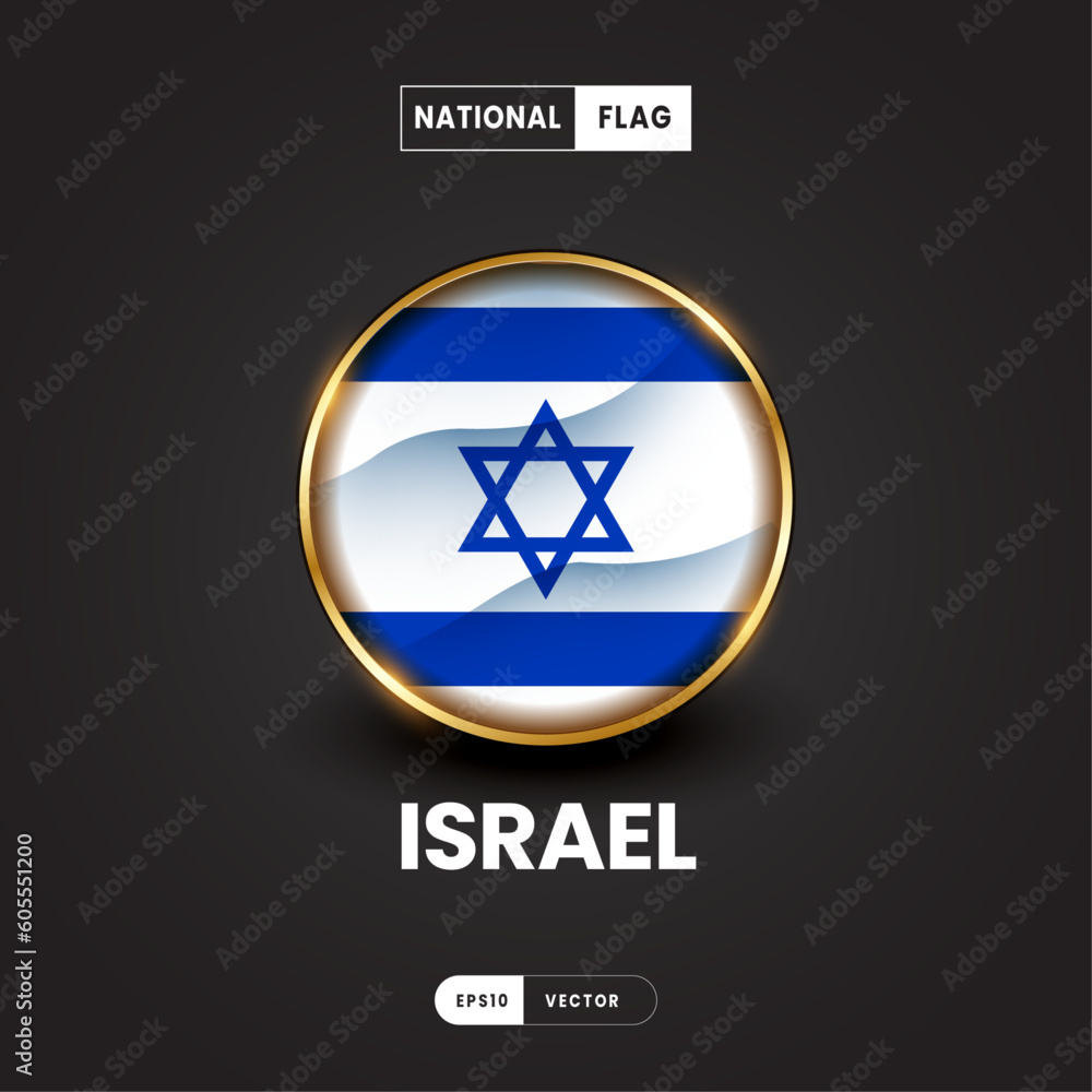 Flag of Israel vector illustration. Asia Flag 3D EPS10 Flag of Israel vector illustration. Asia Flag 3D EPS10