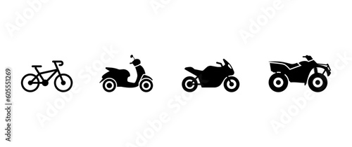 Simple car icon collection isolated on a white background. Front view symbol cars sharing or delivery  icons. Flat  vector illustration.