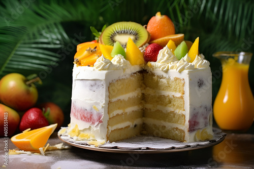 Photo of a tantalizing Solero Cake, inspired by the refreshing Solero ice cream treat photo