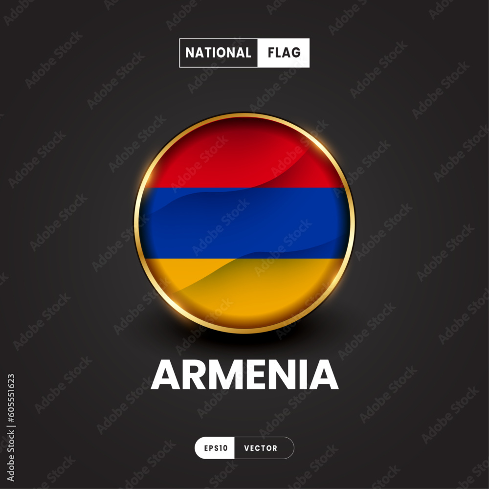 Flag of Armenia vector illustration. Asia Flag 3D EPS10 Flag of Armenia vector illustration. Asia Flag 3D EPS10
