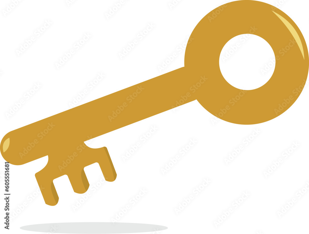 golden key isolated on white background golden key isolated on white background