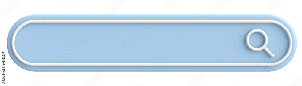 Obraz premium Search field. Search bar. 3D illustration.