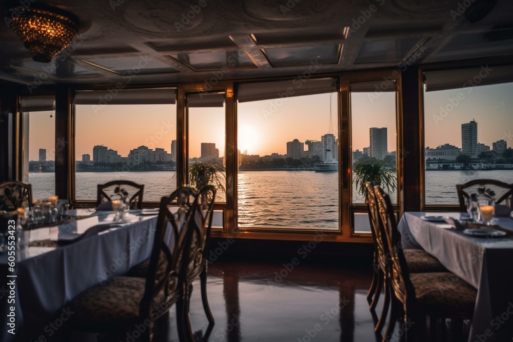 Experience the beauty of Egypt and relax through a luxurious Nile River cruise with comfortable cabins and top-notch dining facilities. Generative AI