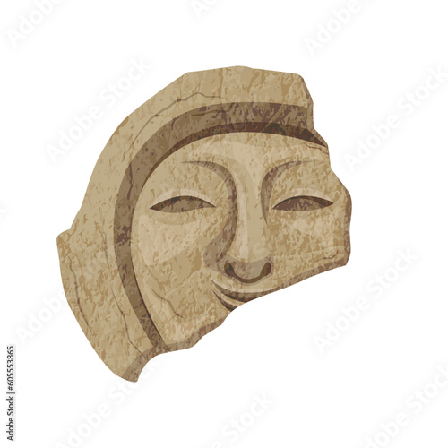 Korean national treasure, the Smile of Silla. A roof end tile from Silla Kingdom.