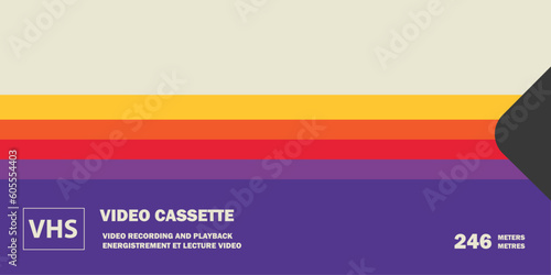 Old video cassette background. Old school and back to 90s concept background.