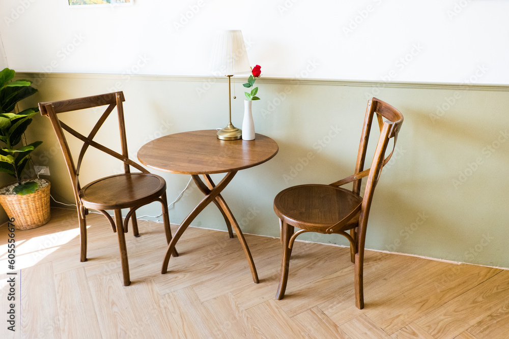 Fototapeta premium Luxury Table and chair in living room lounge ..