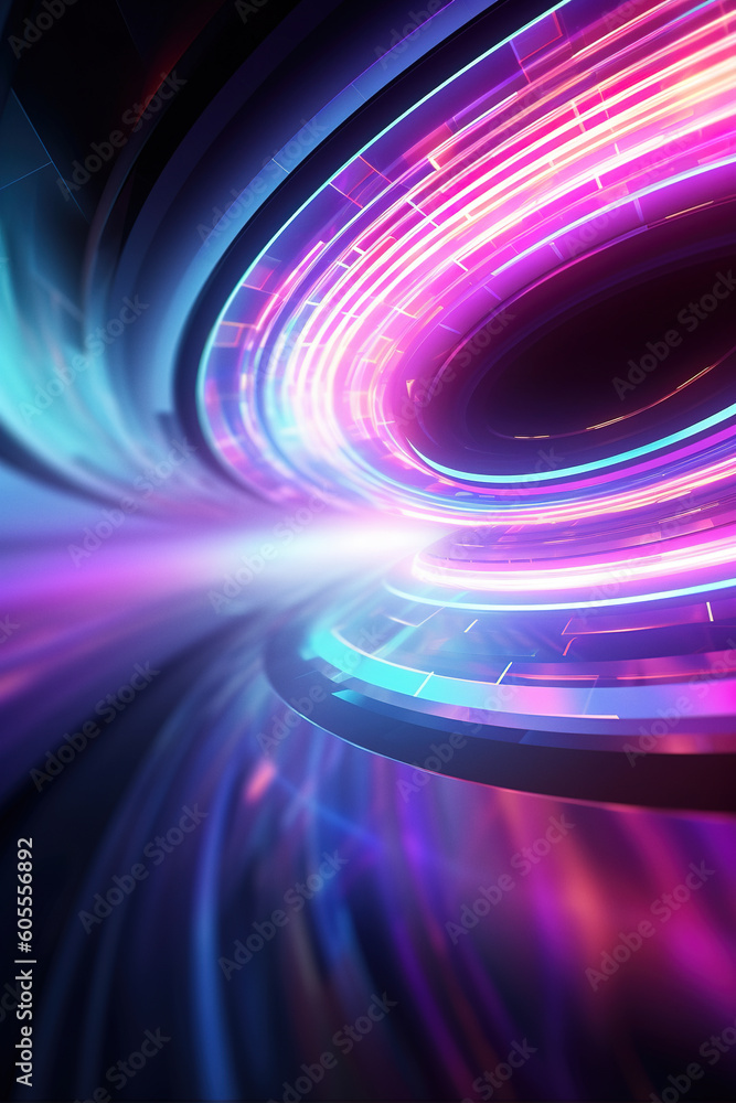Neon colored spinning light traces. Abstract digital background. Abstract digital background. Generative art Neon colored spinning light traces. Abstract digital background. Abstract digital background. Generative art