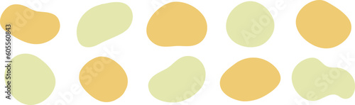 かわいい抽象的なゆるゆるフレーム　Set of cute abstract shapes.Vector loose frame.