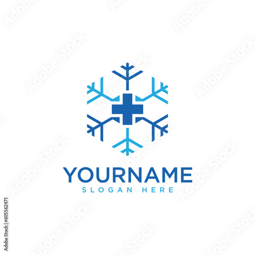 Snowflake sign for cryo therapy Logo designs