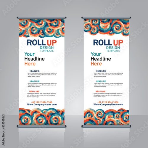 Multi color roll up banner design