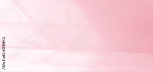 3d pink wall in studio room background with window light. Vector pastel abstract backdrop with space perspective view. Minimal gradient scene mockup design template for showroom banner and sunlight