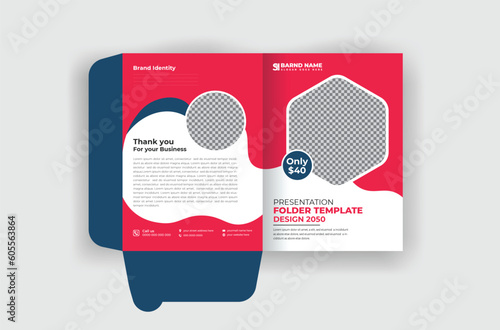 Professional Business file folder design template 