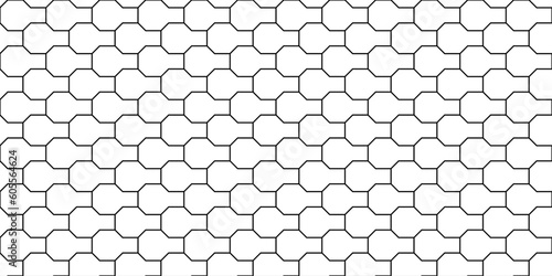 Interior tiles design. Classic hexagon square tile texture. Seamless mosaic tile pattern. Digital wallpaper resource. © hsminsky