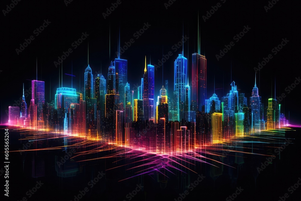 abstract background of city skyline