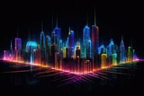 abstract background of city skyline