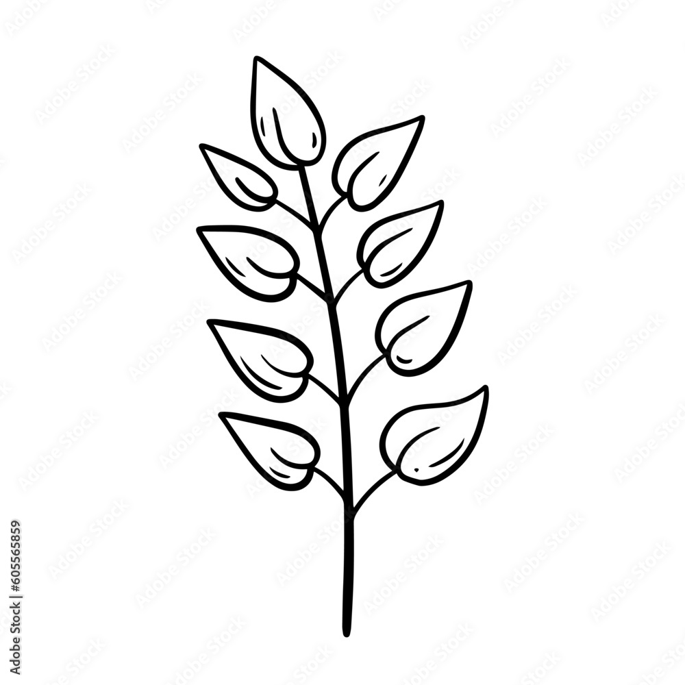 Branch black color line art hand drawn sketch Branch black color line art hand drawn sketch