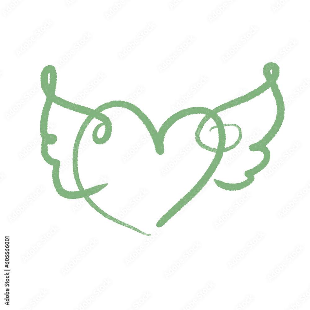 Obraz premium Hand drawn hearts, minimal hearts for planners.