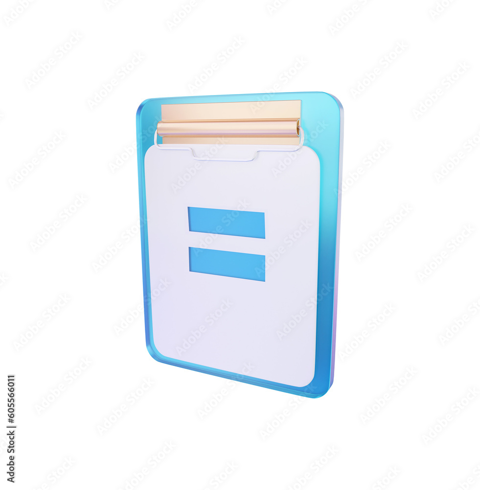Clipboard with blank white sheet 3d rendering illustration Clipboard with blank white sheet 3d rendering illustration
