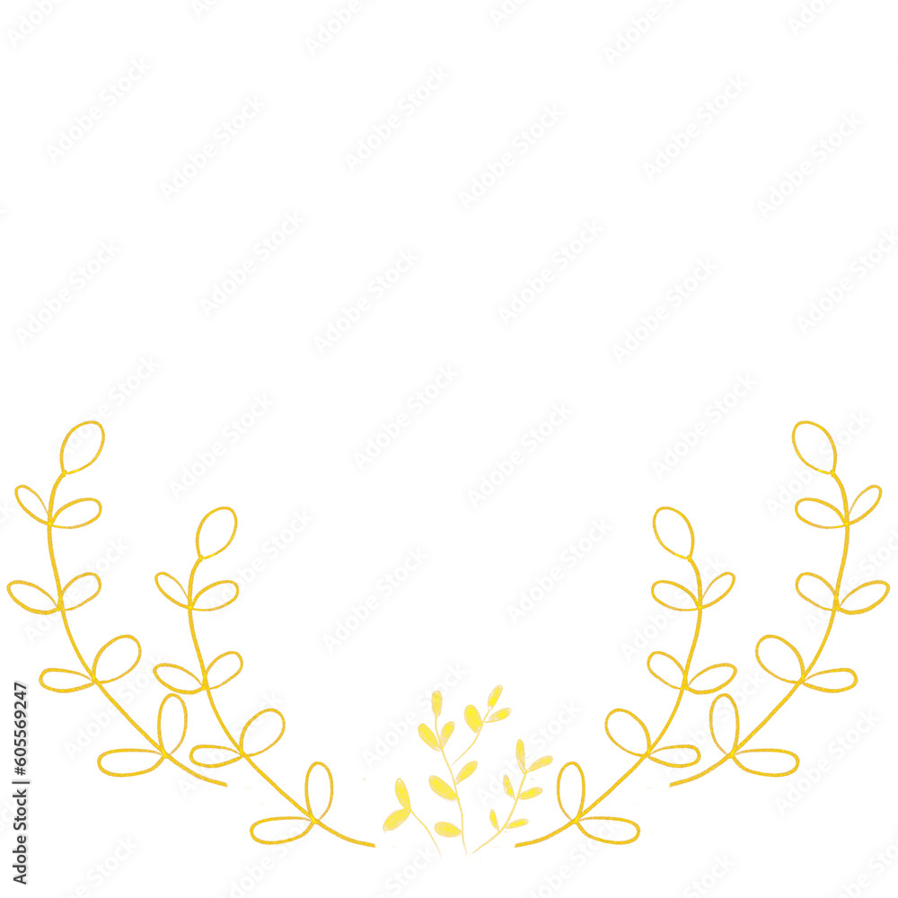 Gold Leaf Frame Wreath Design, Holiday Bokeh Background Gold Leaf Frame Wreath Design, Holiday Bokeh Background