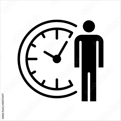Solid vector icon for working hours which can be used various design projects.