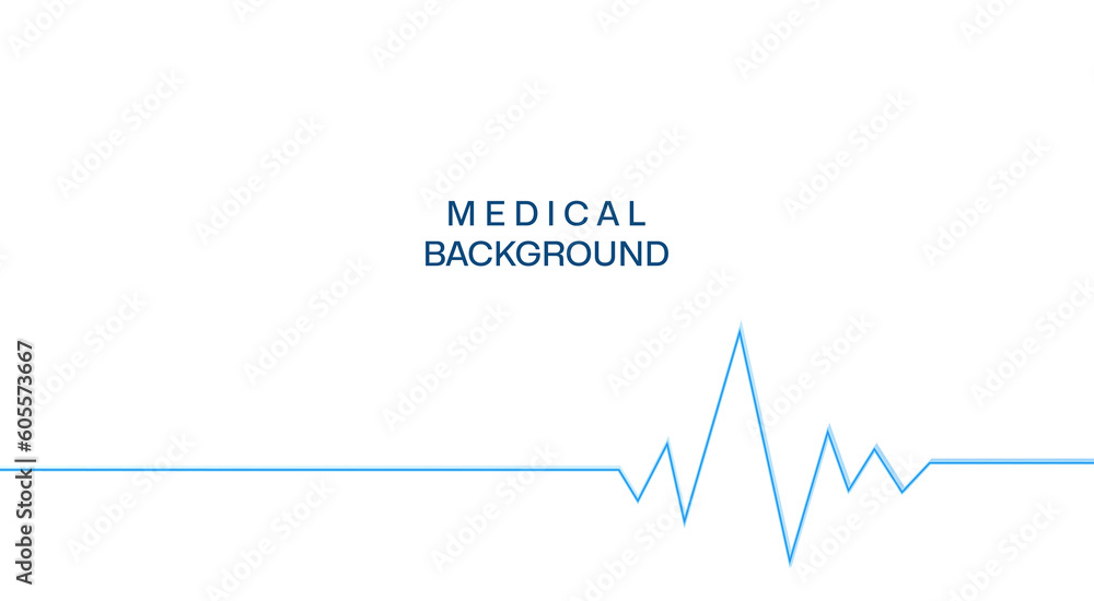 Medical molecular background with medical elements, cardiogram. Biotechnological concept, innovative technologies, health care