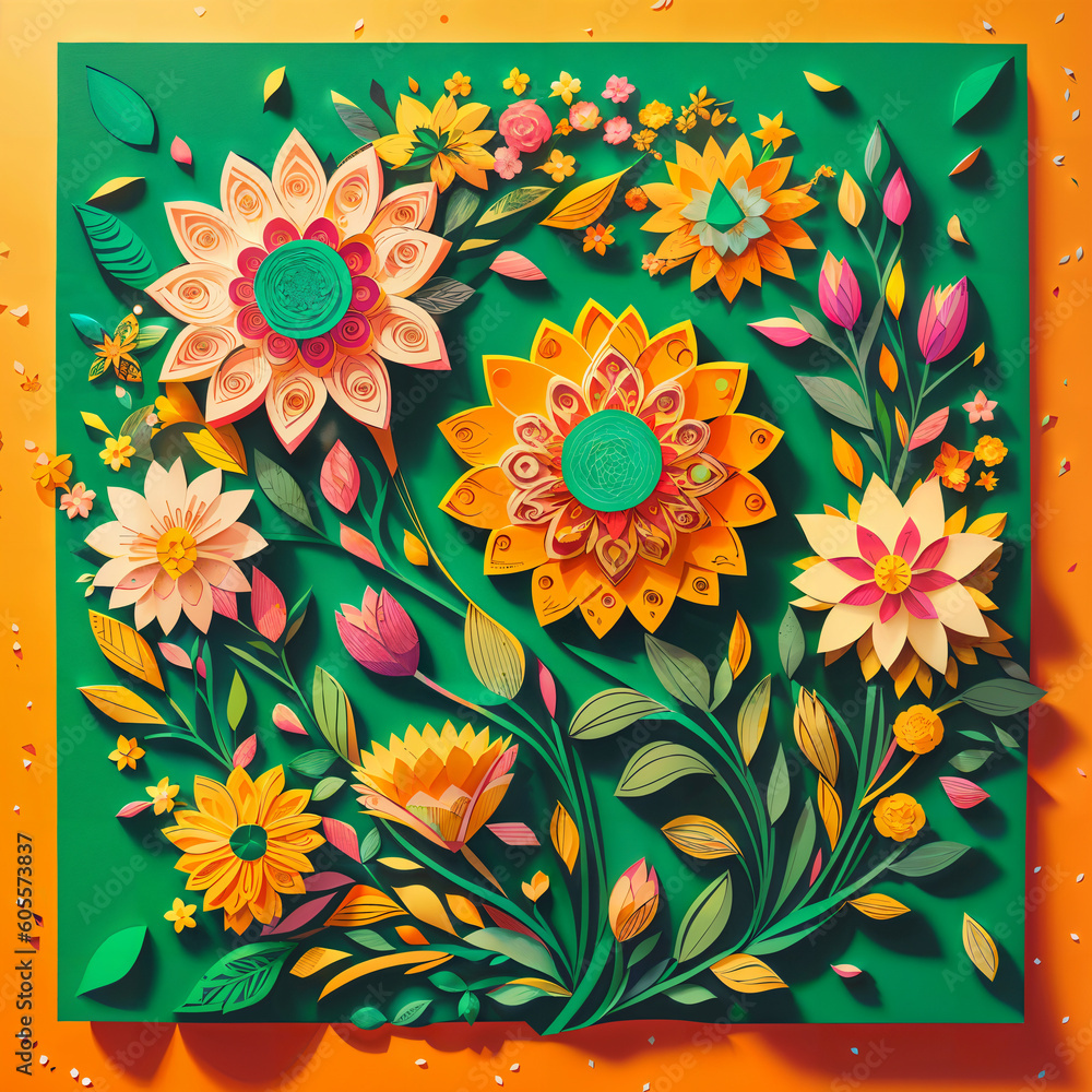 Abstract Background With Flowers Abstract Background With Flowers