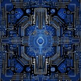 Cybernetic circuitry pattern intricate circuit pattern 