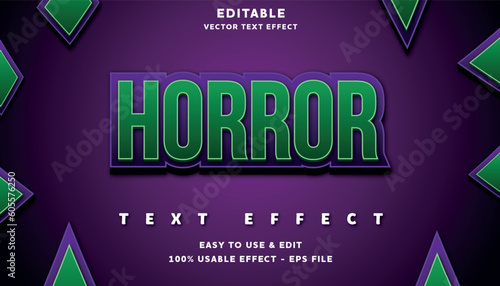 horror editable text effect with modern and simple style, usable for logo or campaign title