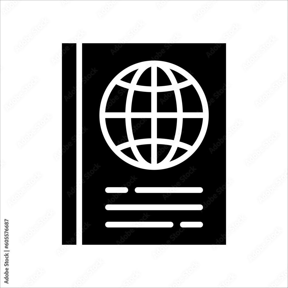 Solid vector icon for passport which can be used various design projects. Solid vector icon for passport which can be used various design projects.