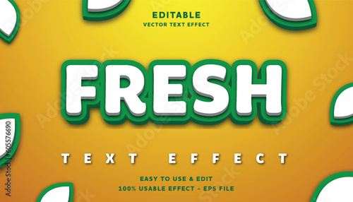 fresh editable text effect with modern and simple style, usable for logo or campaign title