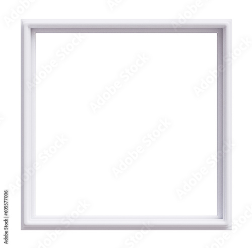 Square frame icon 3d render cutout
