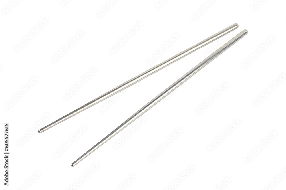 reusable stainless steel chopsticks isolated from background reusable stainless steel chopsticks isolated from background