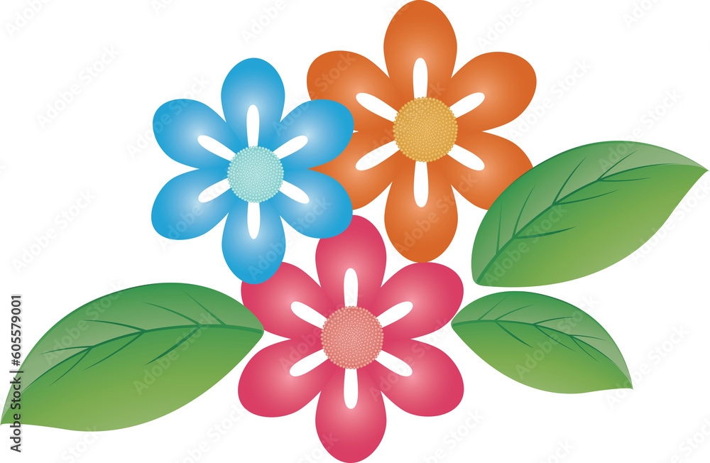 Fototapeta premium Flowers pattern vector