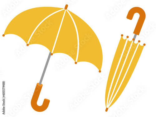 開いた傘と閉じた傘