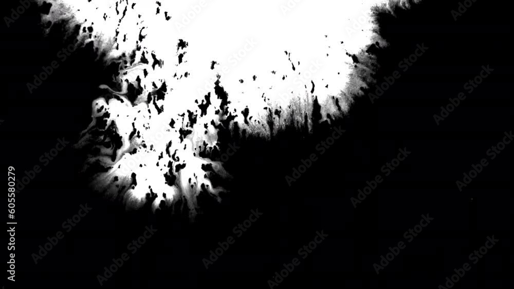 Ink splatter brush stroke transition abstract ink brush slow motion blot, splat, fluid art, overlay, watercolor matte composition, spreading brush stroke ink transition splatter composting animation Ink splatter brush stroke transition abstract ink brush slow motion blot, splat, fluid art, overlay, watercolor matte composition, spreading brush stroke ink transition splatter composting animation