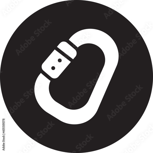 carabiner glyph icon
