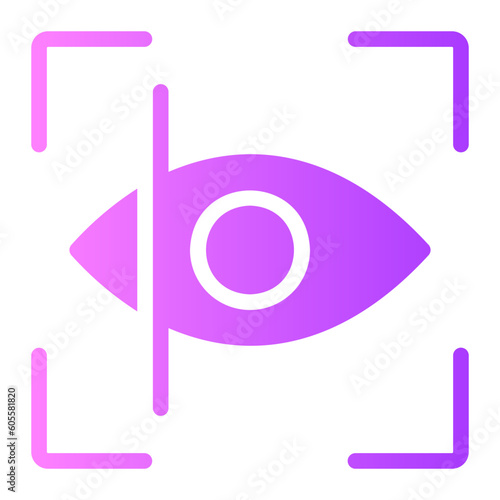 eye scanner gradient icon